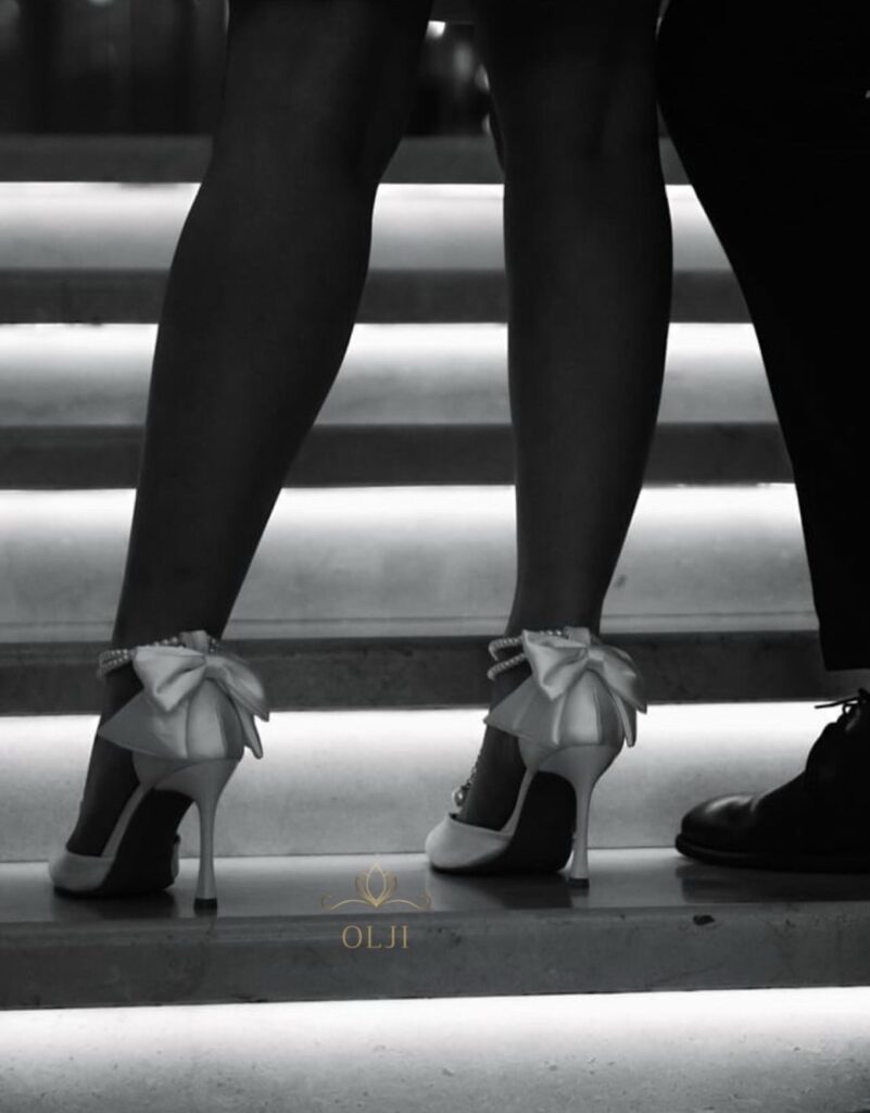 Туфлі з перлами і бантиком