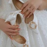 Туфлі 6в1 зі знімними брошками та бантом