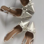 Атласні туфлі з бантиком