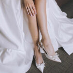 Атласні туфлі з бантиком