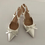 Атласні туфлі з бантиком