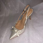 Атласні туфлі з бантиком