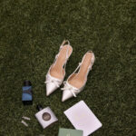 Атласні туфлі з бантиком