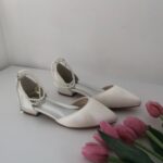 Весільні балетки з перлами