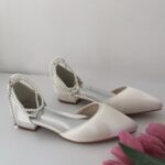 Весільні балетки з перлами