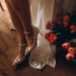 Туфлі 6в1 зі знімними брошками Атласні туфлі з перлами