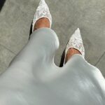 Весільні мереживні туфлі