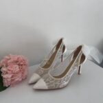 Мереживні туфлі з фатиновим бантом