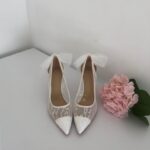 Мереживні туфлі з фатиновим бантом