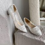 Мереживні туфлі з округленим підбором