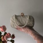 Сумка з перлин айворі