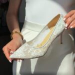 Весільні мереживні туфлі