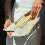 Весільні мереживні туфлі