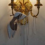 Туфлі з квітковим вишитим візерунком та перлами